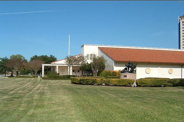 Outside facing the side of the US Army Medical Museum.